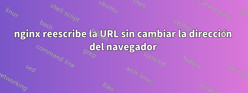 nginx reescribe la URL sin cambiar la dirección del navegador