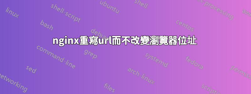 nginx重寫url而不改變瀏覽器位址