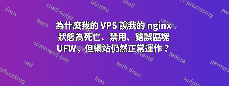為什麼我的 VPS 說我的 nginx 狀態為死亡、禁用、錯誤區塊 UFW，但網站仍然正常運作？