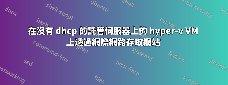 在沒有 dhcp 的託管伺服器上的 hyper-v VM 上透過網際網路存取網站