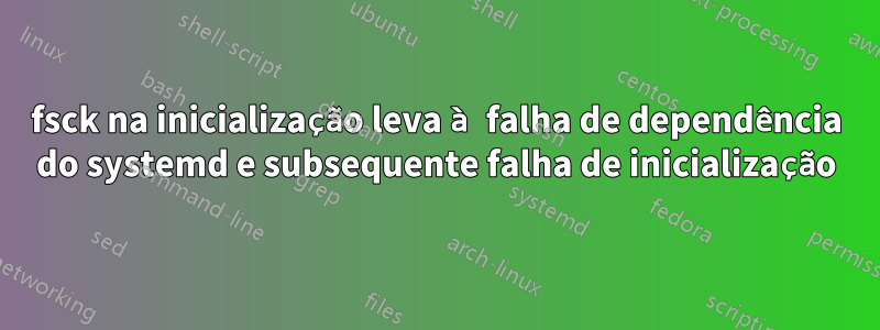 fsck na inicialização leva à falha de dependência do systemd e subsequente falha de inicialização