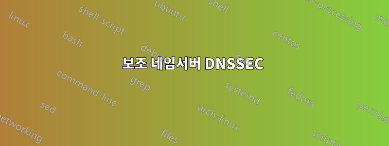 보조 네임서버 DNSSEC