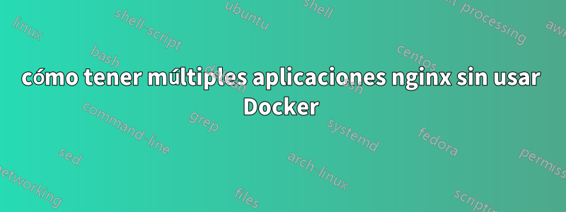 cómo tener múltiples aplicaciones nginx sin usar Docker