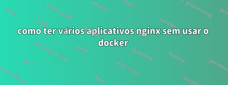 como ter vários aplicativos nginx sem usar o docker