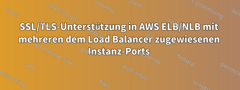 SSL/TLS-Unterstützung in AWS ELB/NLB mit mehreren dem Load Balancer zugewiesenen Instanz-Ports