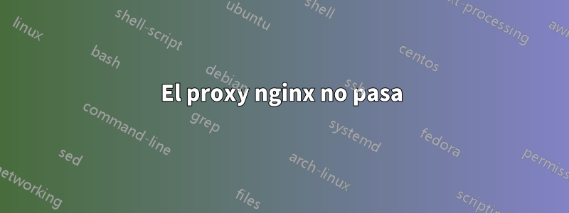 El proxy nginx no pasa