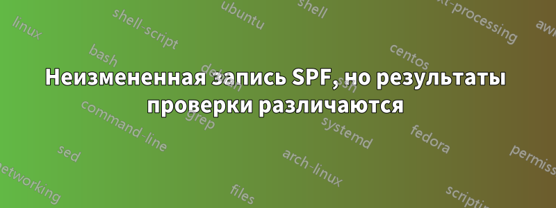 Неизмененная запись SPF, но результаты проверки различаются