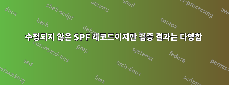 수정되지 않은 SPF 레코드이지만 검증 결과는 다양함