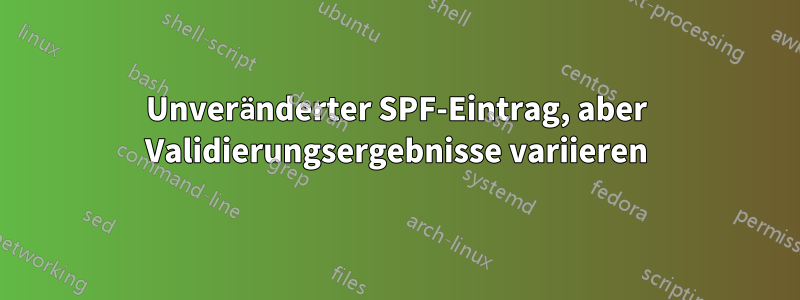 Unveränderter SPF-Eintrag, aber Validierungsergebnisse variieren