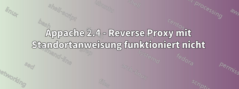 Appache 2.4 - Reverse Proxy mit Standortanweisung funktioniert nicht