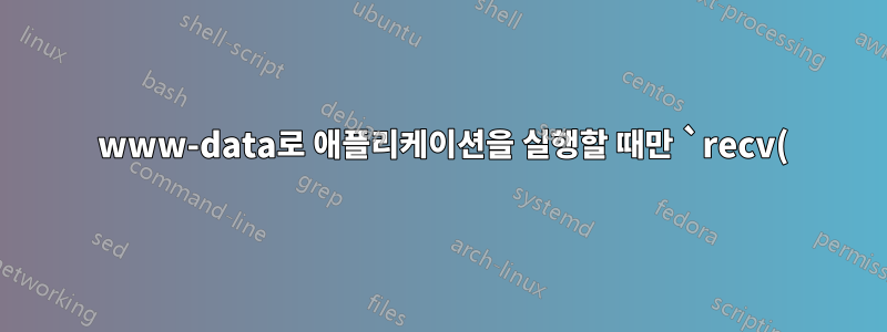 520 www-data로 애플리케이션을 실행할 때만 `recv() 실패`