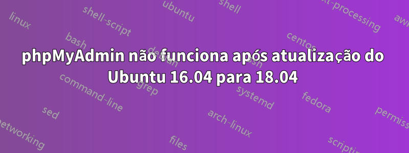 phpMyAdmin não funciona após atualização do Ubuntu 16.04 para 18.04