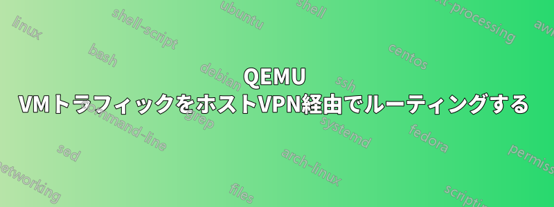 QEMU VMトラフィックをホストVPN経由でルーティングする