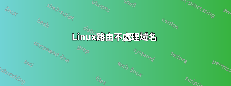 Linux路由不處理域名