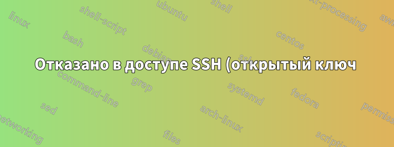 Отказано в доступе SSH (открытый ключ)