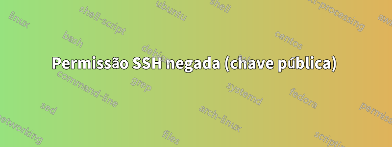 Permissão SSH negada (chave pública)