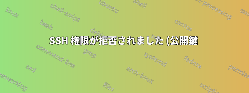 SSH 権限が拒否されました (公開鍵)