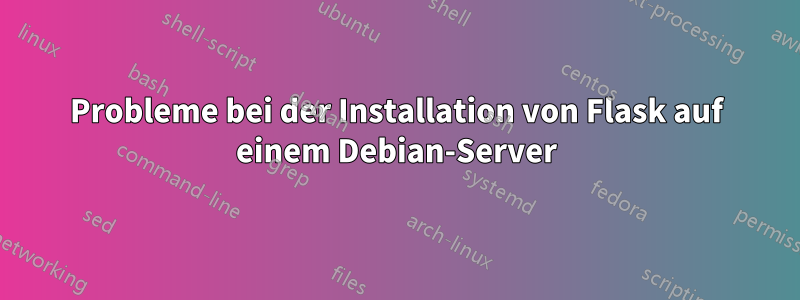 Probleme bei der Installation von Flask auf einem Debian-Server