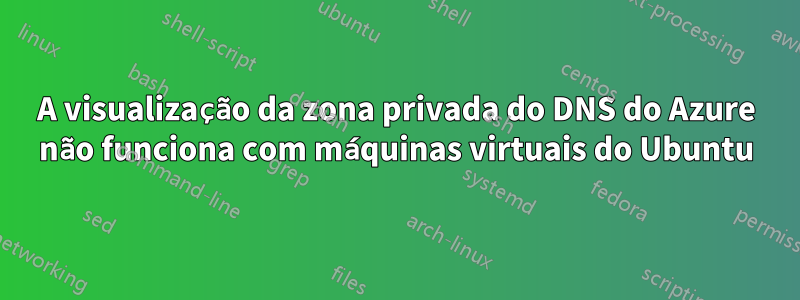 A visualização da zona privada do DNS do Azure não funciona com máquinas virtuais do Ubuntu