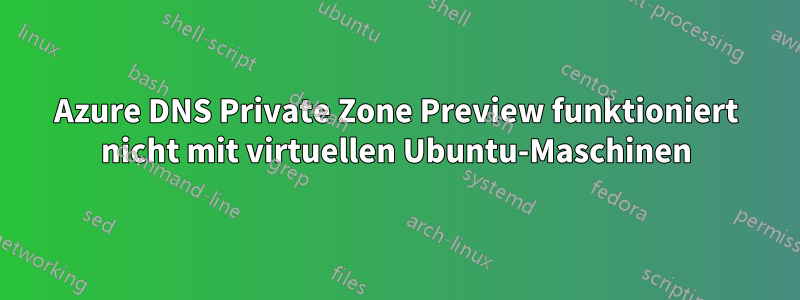 Azure DNS Private Zone Preview funktioniert nicht mit virtuellen Ubuntu-Maschinen