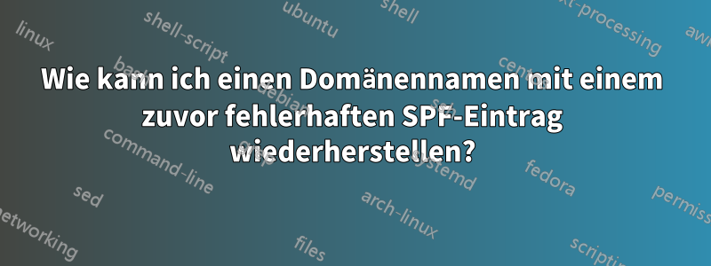 Wie kann ich einen Domänennamen mit einem zuvor fehlerhaften SPF-Eintrag wiederherstellen?