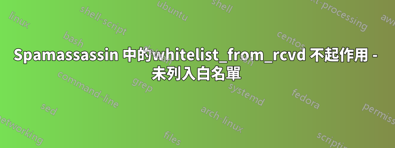 Spamassassin 中的whitelist_from_rcvd 不起作用 - 未列入白名單