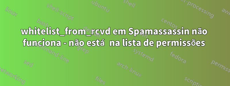 whitelist_from_rcvd em Spamassassin não funciona - não está na lista de permissões