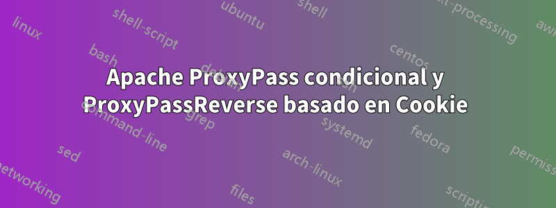 Apache ProxyPass condicional y ProxyPassReverse basado en Cookie