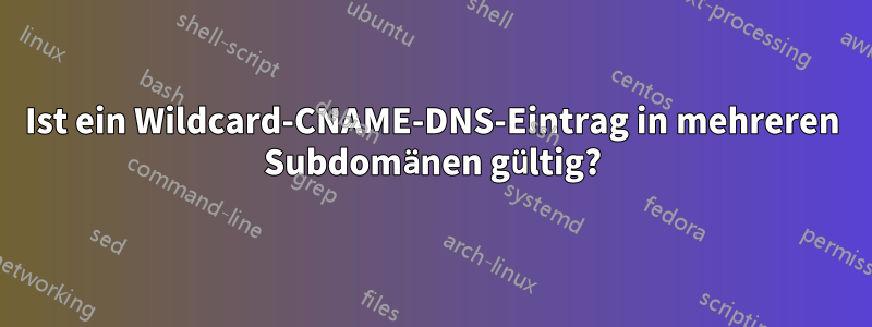 Ist ein Wildcard-CNAME-DNS-Eintrag in mehreren Subdomänen gültig?