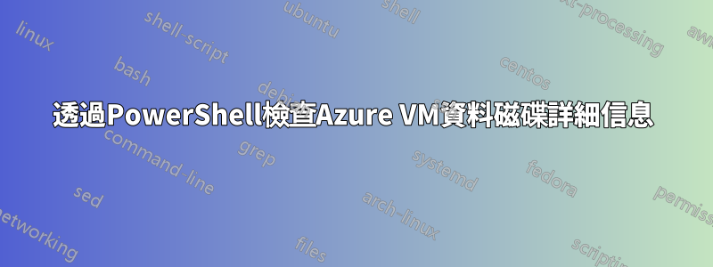 透過PowerShell檢查Azure VM資料磁碟詳細信息