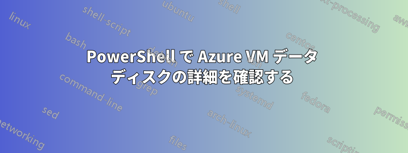 PowerShell で Azure VM データ ディスクの詳細を確認する