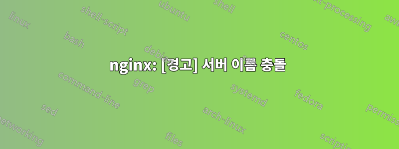 nginx: [경고] 서버 이름 충돌