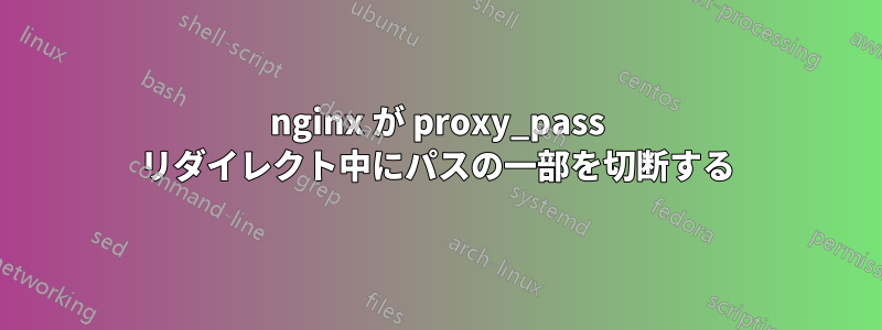 nginx が proxy_pass リダイレクト中にパスの一部を切断する