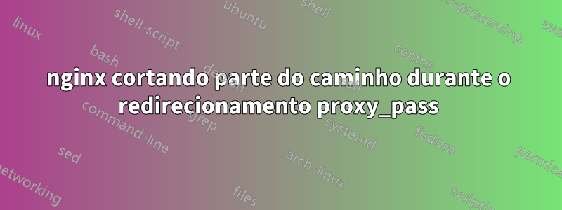 nginx cortando parte do caminho durante o redirecionamento proxy_pass