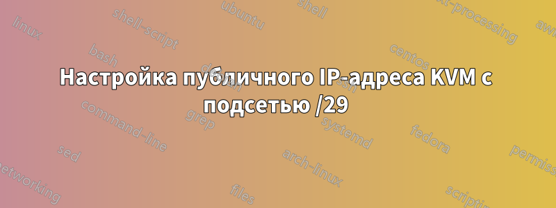 Настройка публичного IP-адреса KVM с подсетью /29