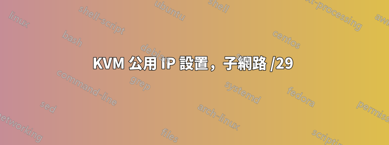 KVM 公用 IP 設置，子網路 /29