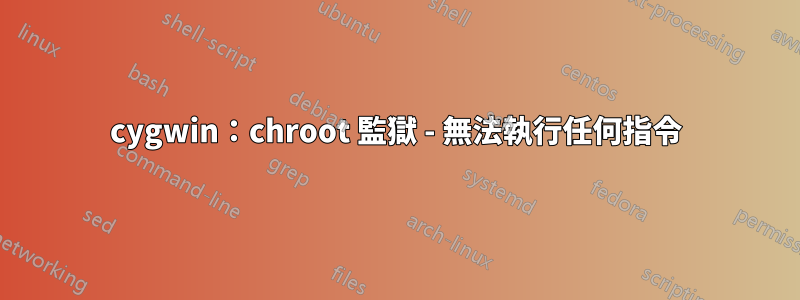 cygwin：chroot 監獄 - 無法執行任何指令