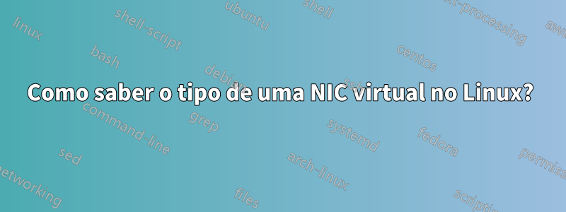 Como saber o tipo de uma NIC virtual no Linux?