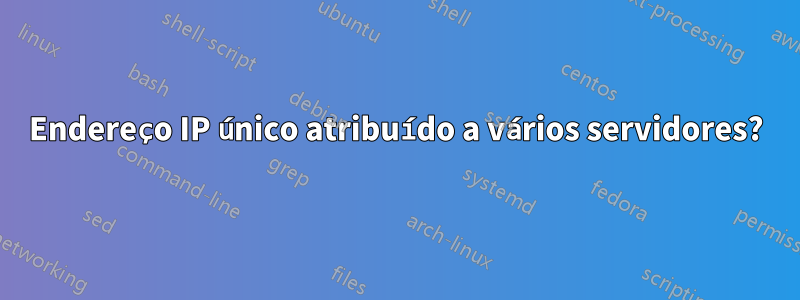 Endereço IP único atribuído a vários servidores?