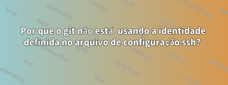 Por que o git não está usando a identidade definida no arquivo de configuração ssh? 