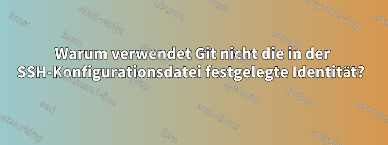 Warum verwendet Git nicht die in der SSH-Konfigurationsdatei festgelegte Identität? 