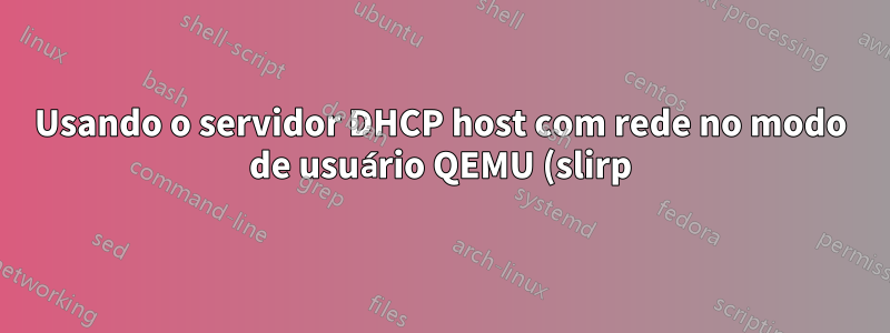 Usando o servidor DHCP host com rede no modo de usuário QEMU (slirp)