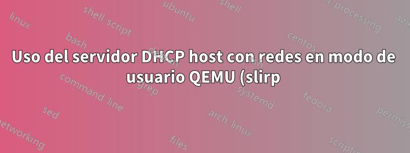 Uso del servidor DHCP host con redes en modo de usuario QEMU (slirp)