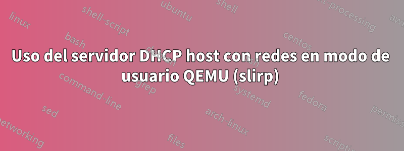 Uso del servidor DHCP host con redes en modo de usuario QEMU (slirp)