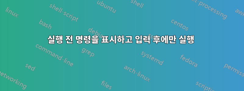 실행 전 명령을 표시하고 입력 후에만 실행