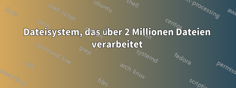 Dateisystem, das über 2 Millionen Dateien verarbeitet