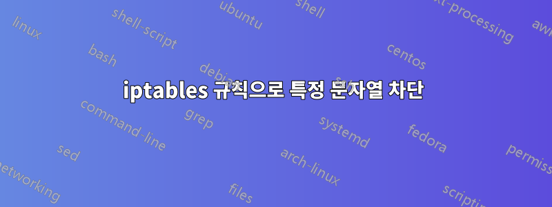 iptables 규칙으로 특정 문자열 차단