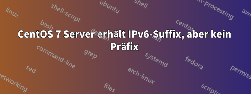 CentOS 7 Server erhält IPv6-Suffix, aber kein Präfix