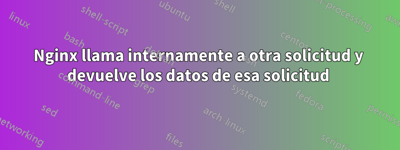 Nginx llama internamente a otra solicitud y devuelve los datos de esa solicitud