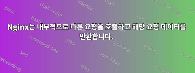 Nginx는 내부적으로 다른 요청을 호출하고 해당 요청 데이터를 반환합니다.